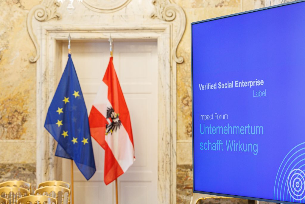 Die Verleihung des Verified Social Entreprise Label.